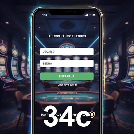 Pix e saques no celular na 34c